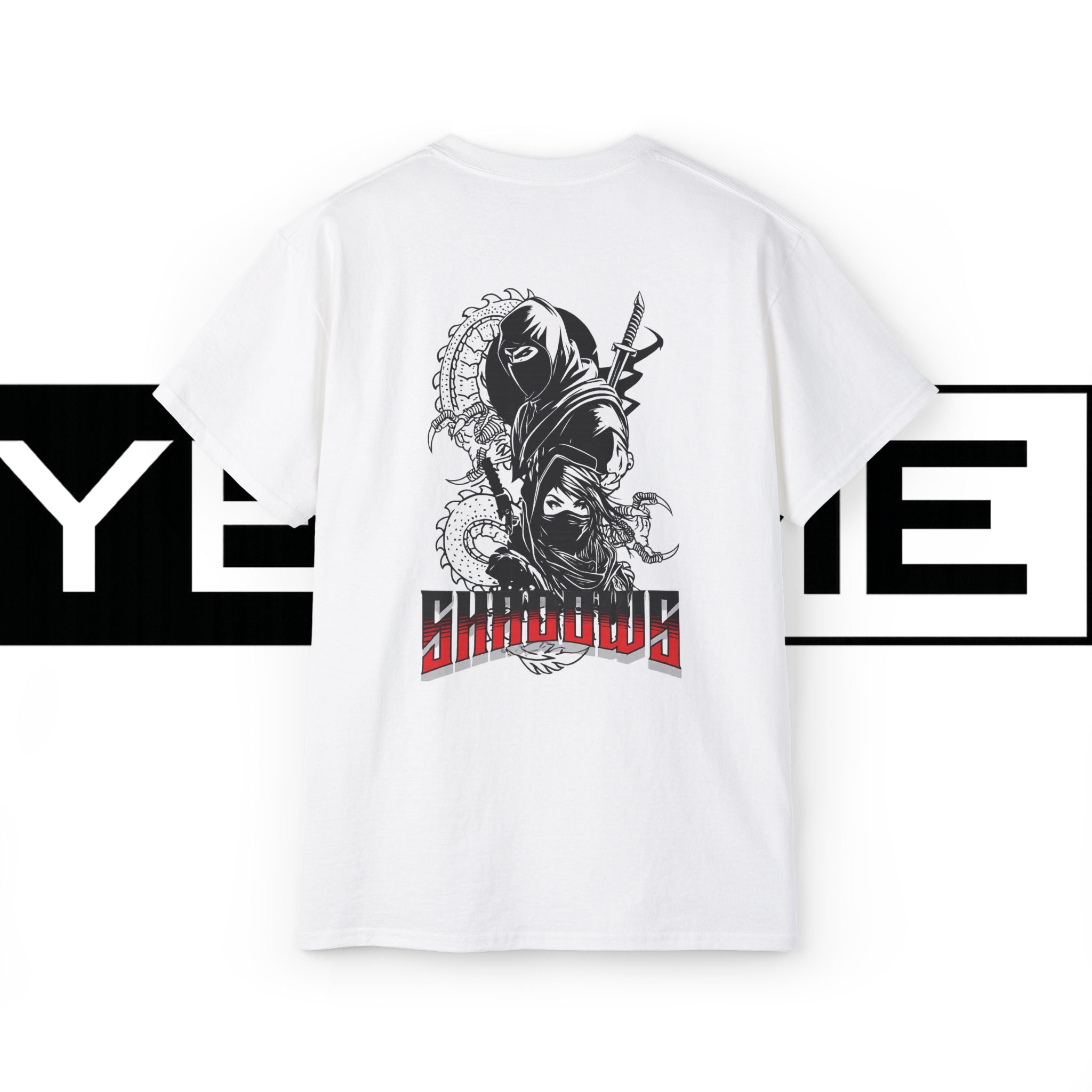 Grim Reaper Dragon Tee — “SHADOWS” Graphic Cotton T-Shirt