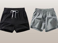 Men's Casual & Stylish Sports Shorts (Combo of Black & Grey)